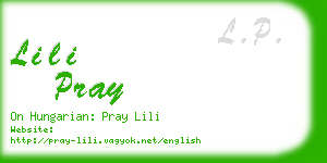 lili pray business card